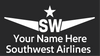 Southwest Airline first officer name badge image