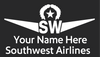 Southwest Airline captain name badge