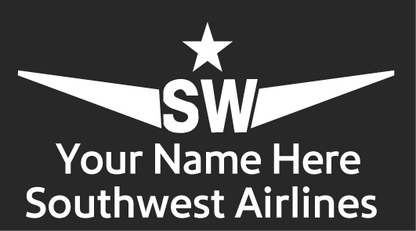 Southwest Airline 1st officer name badge