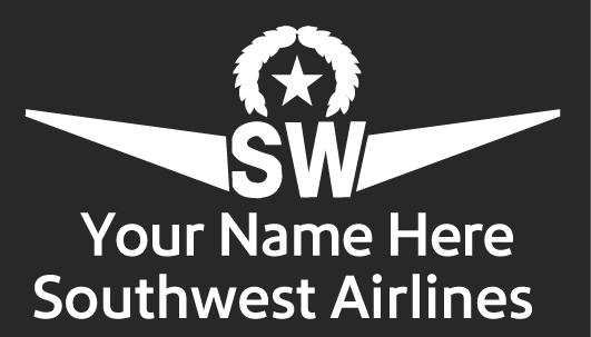 Southwest Airline captain name badge