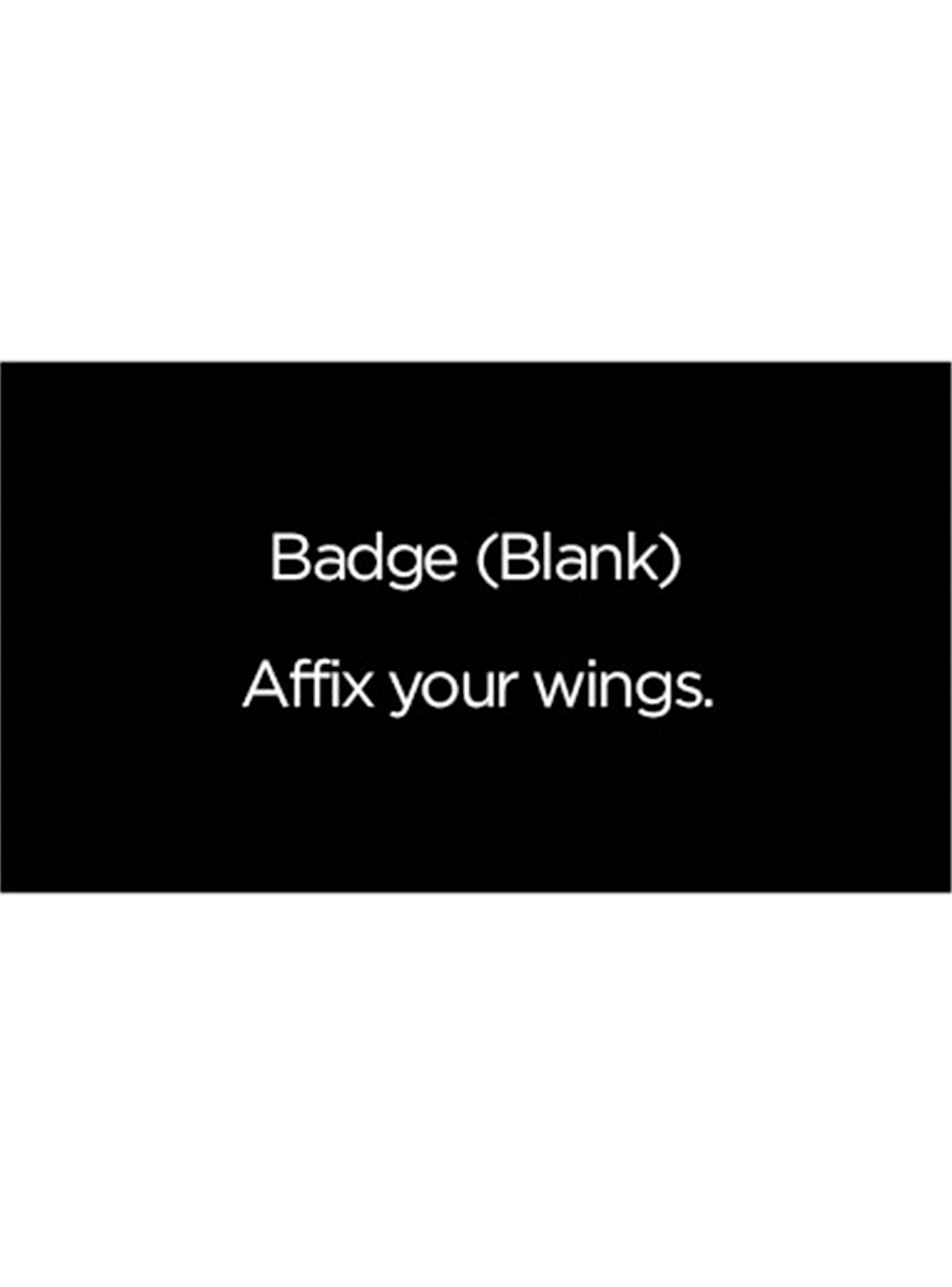 Black blank badge image